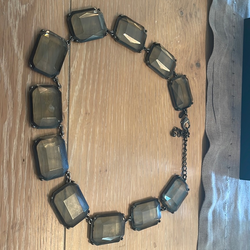 Chunky necklace in smoky jewel tones